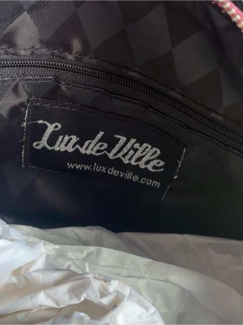Lux de Ville Pink and Black glitter shoulder bag!! - Picture 4 of 5